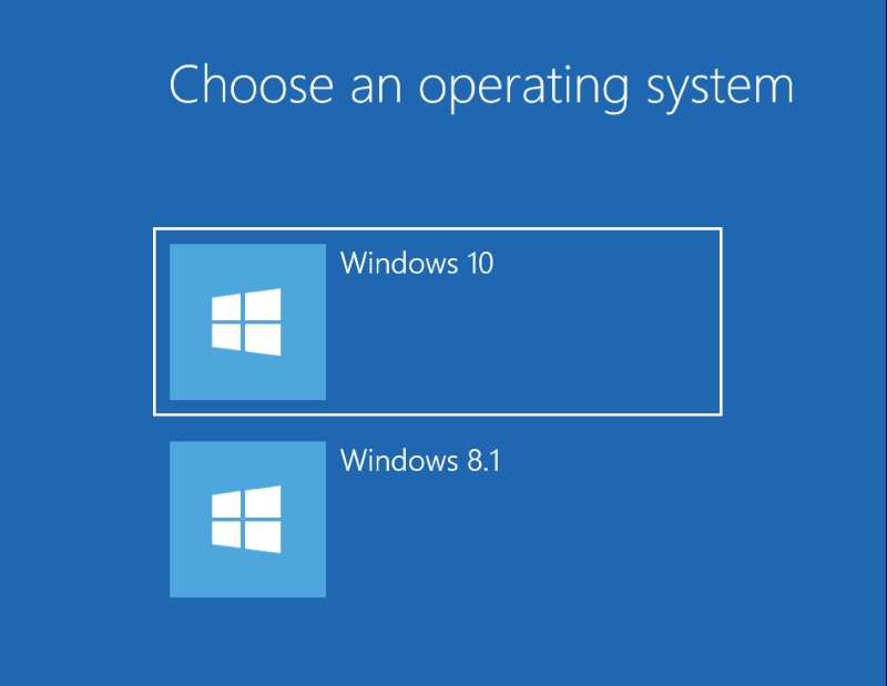 Remove the “Choose an operating system” message when starting your