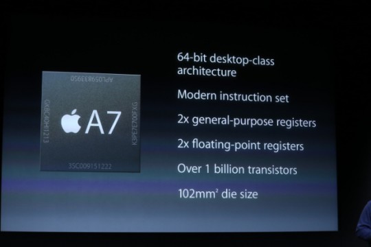 iPhone 5S A7 Processor Slide