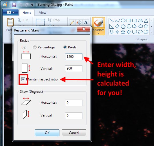 image resize aspect ratio calculator