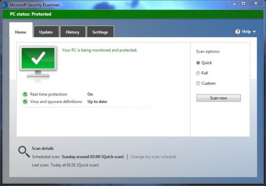 Microsoft Security Essentials, aka Defender