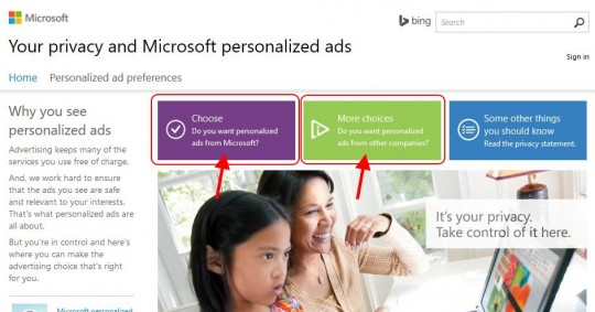 Microsoft Online Privacy Settings