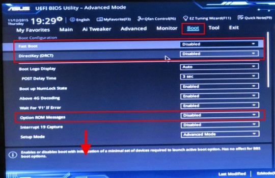 Boot list option uefi не меняется