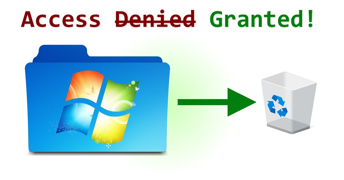 Delete an old Windows folder the easy way | Scottie's Tech.Info