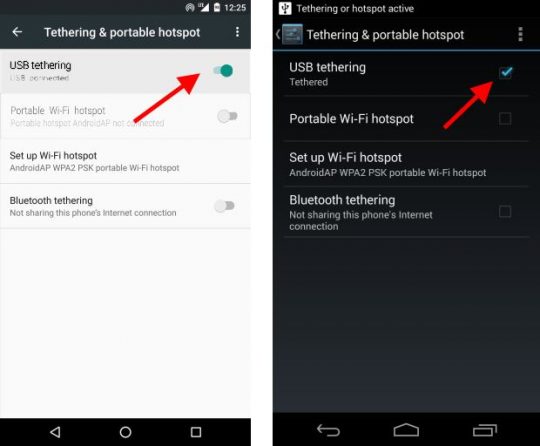 Android Tether Step 3
