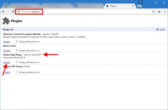 Chrome Disable Flash