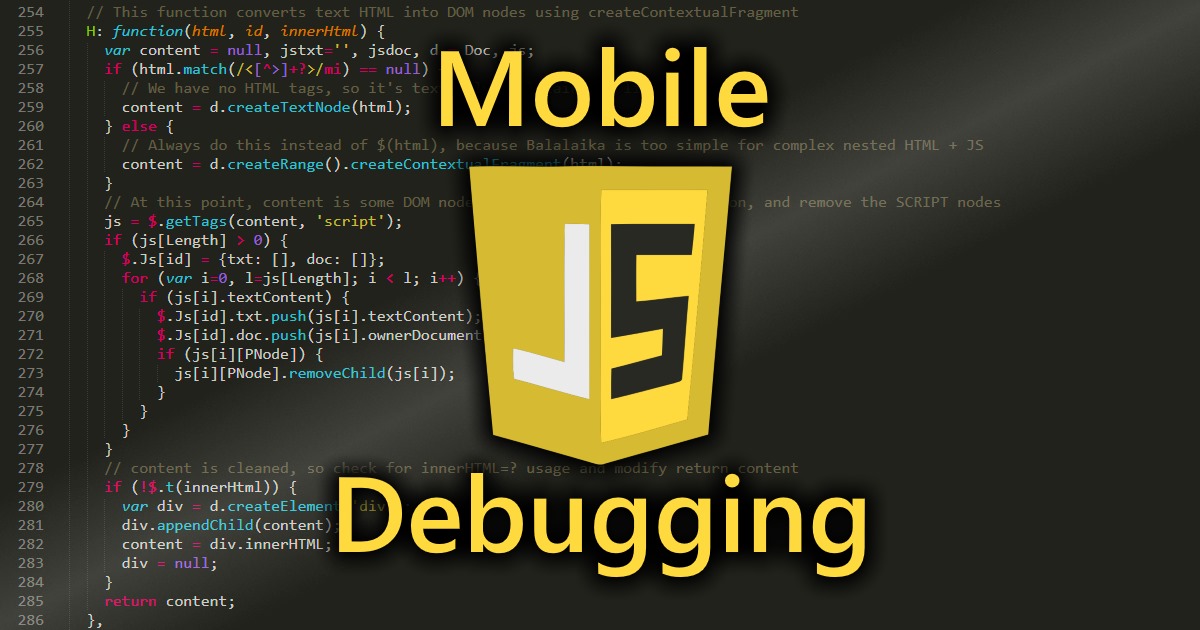 debug js mobile