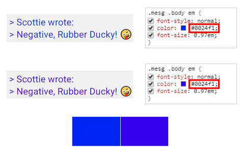Chrome Color Problem Comparison