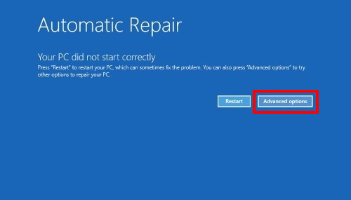 Win 10 Boot Repair Step 1