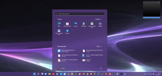 Win 11 Start Menu