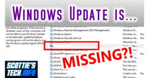 Fix Windows Update is MISSING