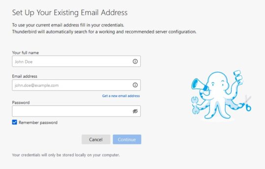 Thunderbird Add Mail Account