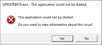 UPDATEBIOS.exe - The application could not be started
