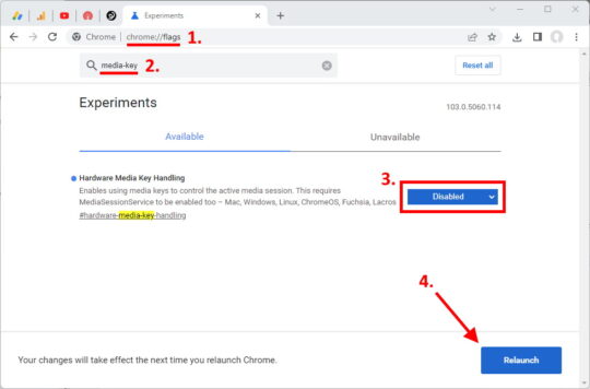 Chrome: Disable Media Session API