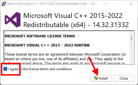 Microsoft Visual C++ Redistributable Installer