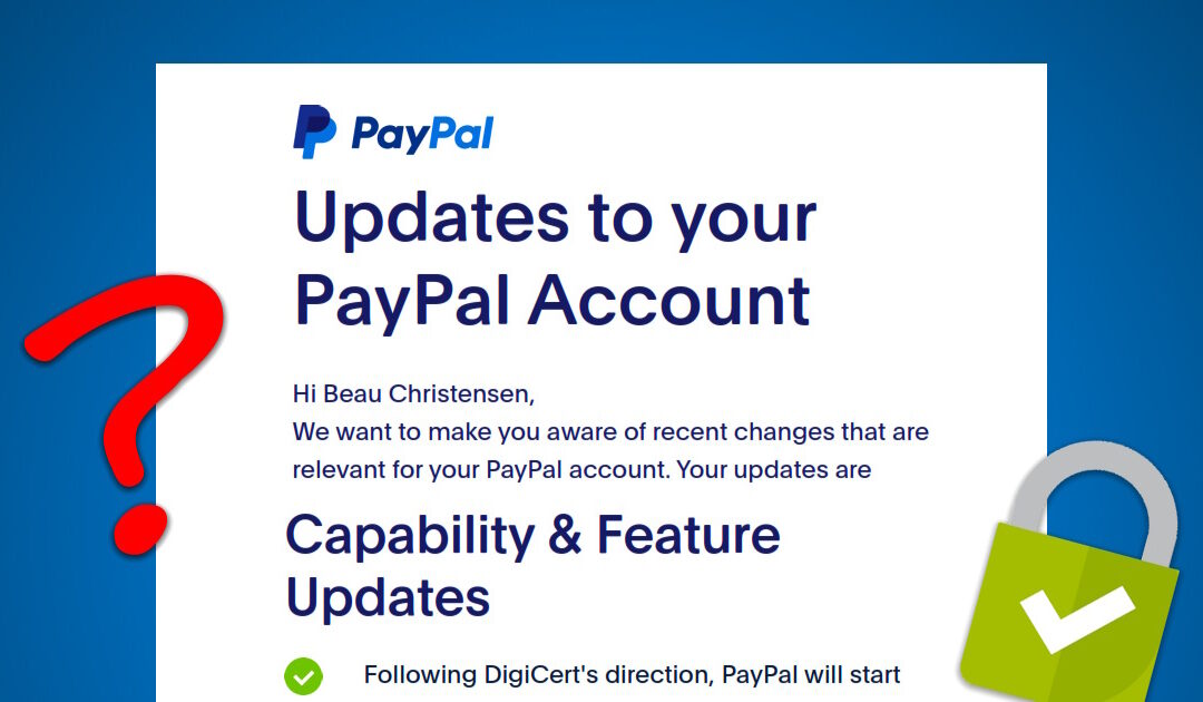Why PayPal is telling you about the DigiCert Global Root G2 Chain