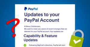 PayPal DigiCert Root Certificate G2 Message