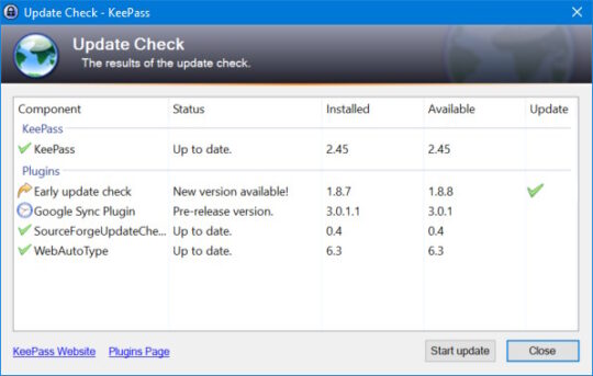 EarlyUpdateCheck - One Click Update