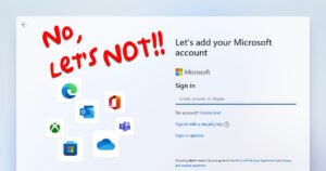 Skip the Add your Microsoft account screen